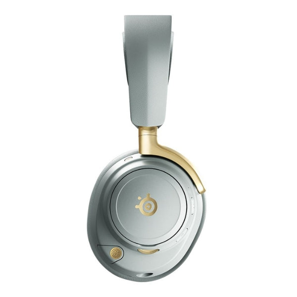 Audífono - Gaming - SteelSeries - Arctis - Nova - Elite - Sage - Gold - Wireless - Hi - Res - ANC - GameHub - Bluetooth - 5.3 - 2.4GHz - 40mm - 60 - Horas - 61663 - Sage - Gold