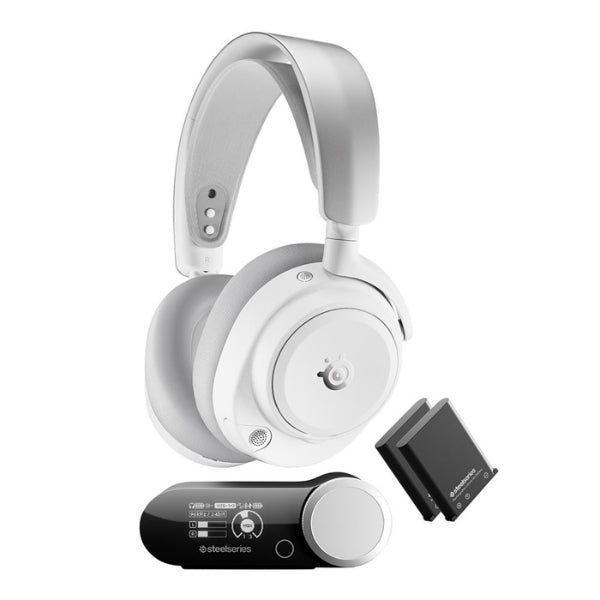 Audífono - Gaming - SteelSeries - Arctis - Nova - Pro - Omni - Wireless - Inalámbrico - Bluetooth - 5.0 - 2.4GHz - Base - Station - 2 - Baterías - 40mm - 61722 - Blanco