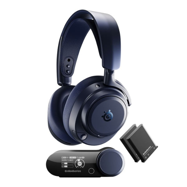 Audífono - Gaming - SteelSeries - Arctis - Nova - Pro - Omni - Wireless - Inalámbrico - Bluetooth - 5.0 - 2.4GHz - Base - Station - 2 - Baterías - 40mm - 61723 - Midnight - Blue