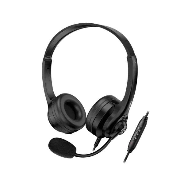 Audífono - Genius - HS-220U - USB-C - Diadema Ajustable - Micrófono Omnidireccional - 40mm - Negro - 31710032401