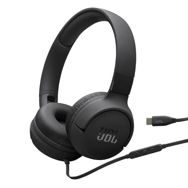 Audífono - JBL - Tune 520C - USB-C - Micrófono Integrado - Hi-Res - Pure Bass - On-ear - Plegable - Llamadas Manos Libres - Negro - JBLT520CBLKAM