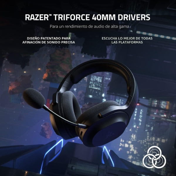 Audífono - Micrófono - Razer - Barracuda - X - Inalámbrico - SmartSwitch - Bluetooth - USB-C - 40mm - Negro - RZ04-04430100-R3U1