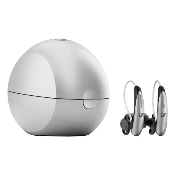 Audífono-OTC-Sennheiser-All-Day-Clear-Slim-–-Self-Fitting-Hearing-Aid,-All-Day-Wear-&-Bluetooth-Gray