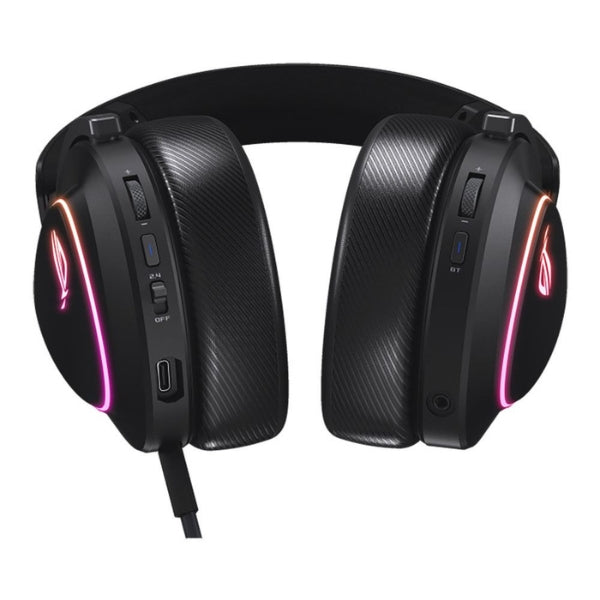 Audífonos-Gamer-Inalámbricos-ASUS-ROG-Delta-II-ROG-SpeedNova-2.4GHz-Bluetooth-5.2-Drivers-50mm-Titanium-Micrófono-10mm-Super-Wideband-ROG-DELTA-2-BLK-Negro