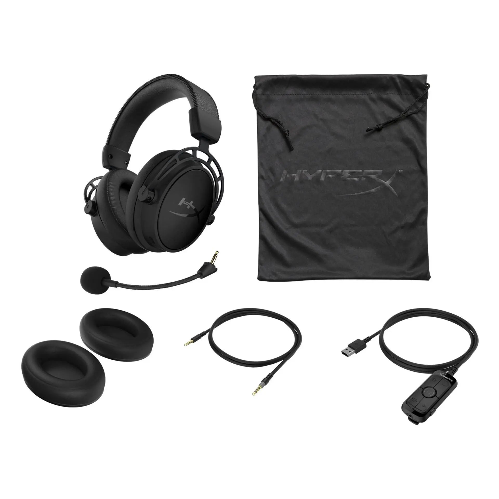 Audifonos-HyperX-Cloud-Alpha-S-sonido-envolvente-7.1-graves-ajustables-controladores-de-doble-camara-cuero-sintetico-accesorios