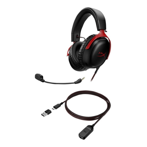 Audífonos-HyperX-Cloud-III-Gaming-Headset-727A9AA-Black-and-Red