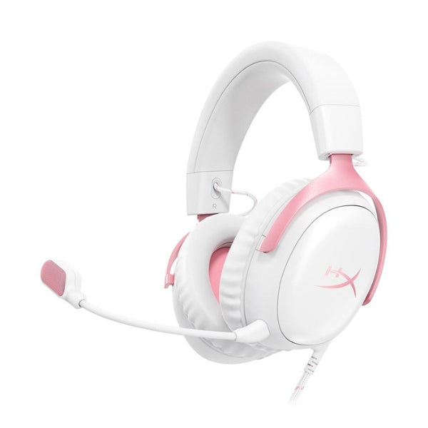 Audífonos-HyperX-Cloud-III-Wired-Gaming-Headset-9W1Q4AA-White-Pink