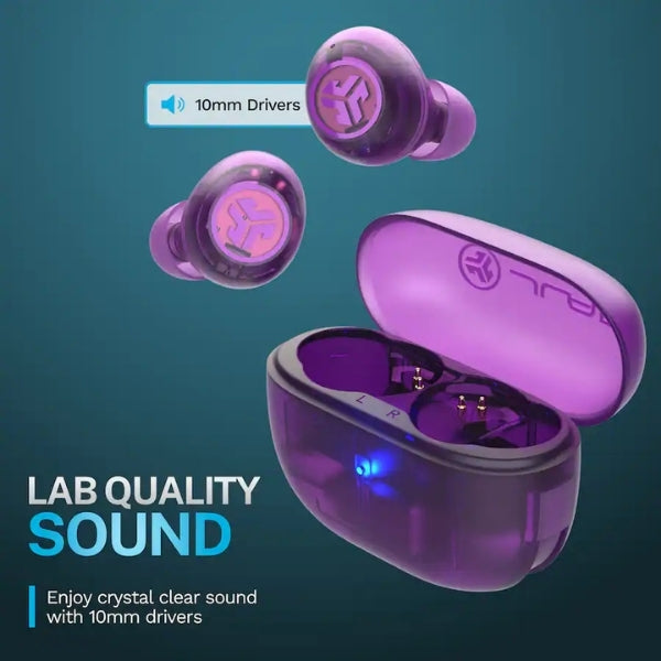Audífonos-JLab-GO-Pop-ANC-True-Wireless-Bluetooth-con-Cancelación-Activa-de-Ruido-Morado-Transparente