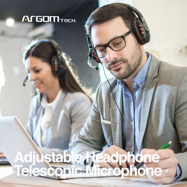 Audífonos ARGOM DYNAMIC 63 con Micrófono USB 2.0 - Cancelación de Ruido - Color Negro ARG-HS-0063