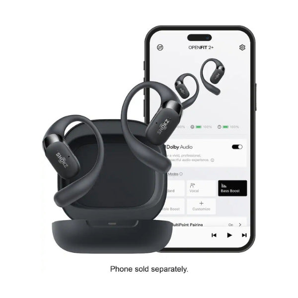 Audífonos-Shokz-OpenFit-2+-True-Wireless-Bluetooth-Open-Ear-con-Dolby-Audio-Negro