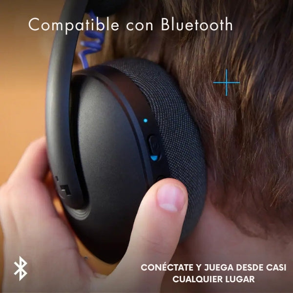 Auriculares - Logitech G - G325 LIGHTSPEED - Wireless Gaming Headset - Omni-Directional Mic - 32mm Drivers - RF 2.4GHz/Bluetooth 5.2 - 24h Battery - 981-001522 - Negro