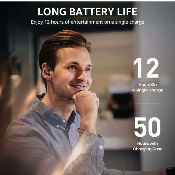 Auriculares TOZO T6 Bluetooth 5.0 Inalámbricos Intraurales con Estuche de Carga Negro