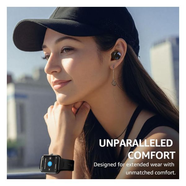 Auriculares TOZO T6 Bluetooth 5.0 Inalámbricos Intraurales con Estuche de Carga Negro