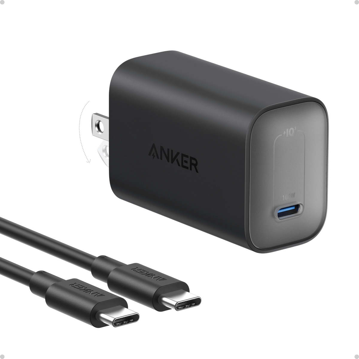 Cargador Anker 100W 2 USB-C 1 USB-A con Pantalla y Cable