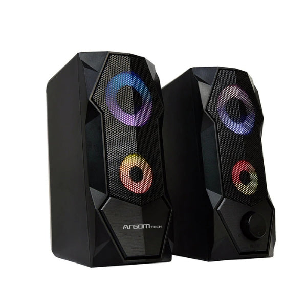 Bocinas - Gaming - Combat - S68 - 2.0CH - Multimedia - USB + 3.5mm - 2,5W x2 - LED - ARG-SP-1068BK