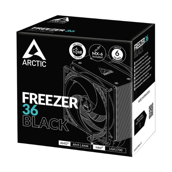 CPU-Cooler-Arctic-Cooling-Freezer-36-56,3-CFM-22-dBA-Negro