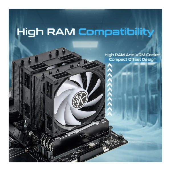 CPU-Cooler-KingCool-CRYO-TITAN-ARGB-260-W-59,63-CFM-29,8-dBA-Negro
