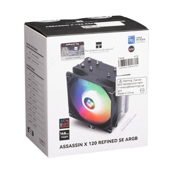 CPU-Cooler-Thermalright-Assassin-X120-Refined-SE-ARGB-66,17-CFM-25,6-dBA-Negro