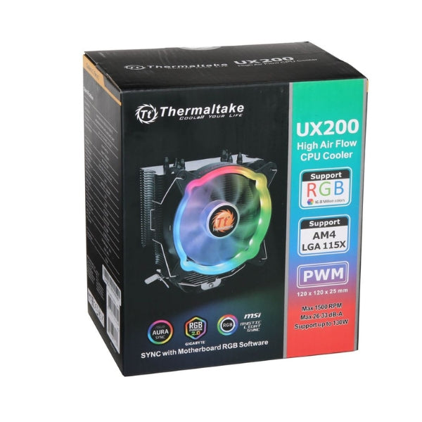 CPU-Cooler-Thermaltake-UX200-ARGB-Lighting-130-W-43,34-CFM-26,33-dBA-Negro