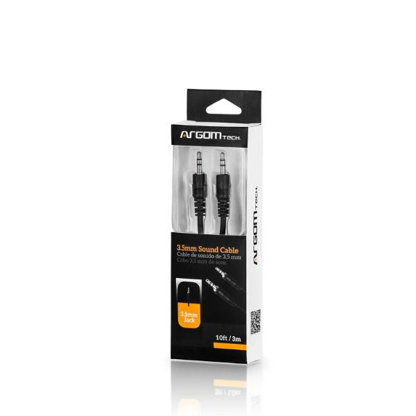 Cable Argom de Sonido - 3.5MM - 3MT - Color Negro