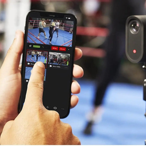 Cámara Digital Logitech Mevo Start (Paquete de 3), Full HD 1080p, Lente 3.6mm, Streaming en Vivo, Batería 6h, Control por App, Negro