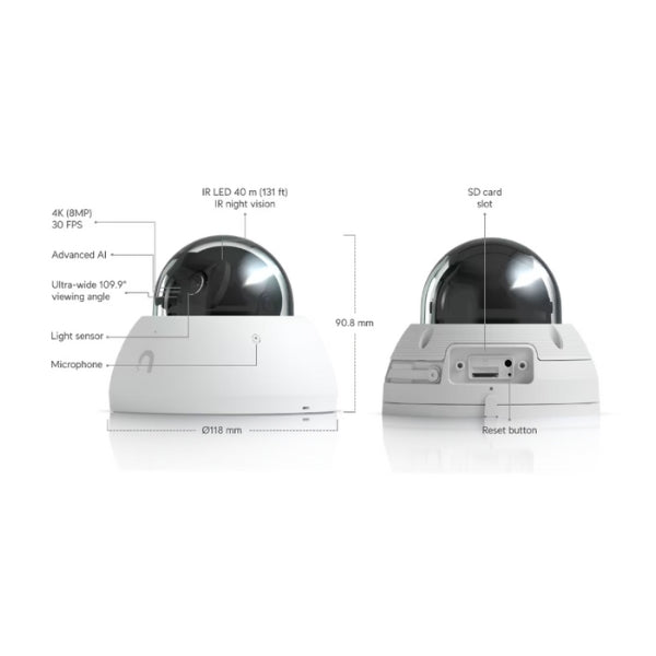 Cámara-de-Seguridad-Ubiquiti-AI-Dome-Security-Camera