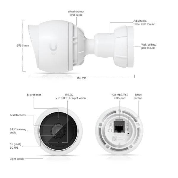 Cámara-de-Seguridad-Ubiquiti-UniFi-Protect-G5-Bullet-Camera