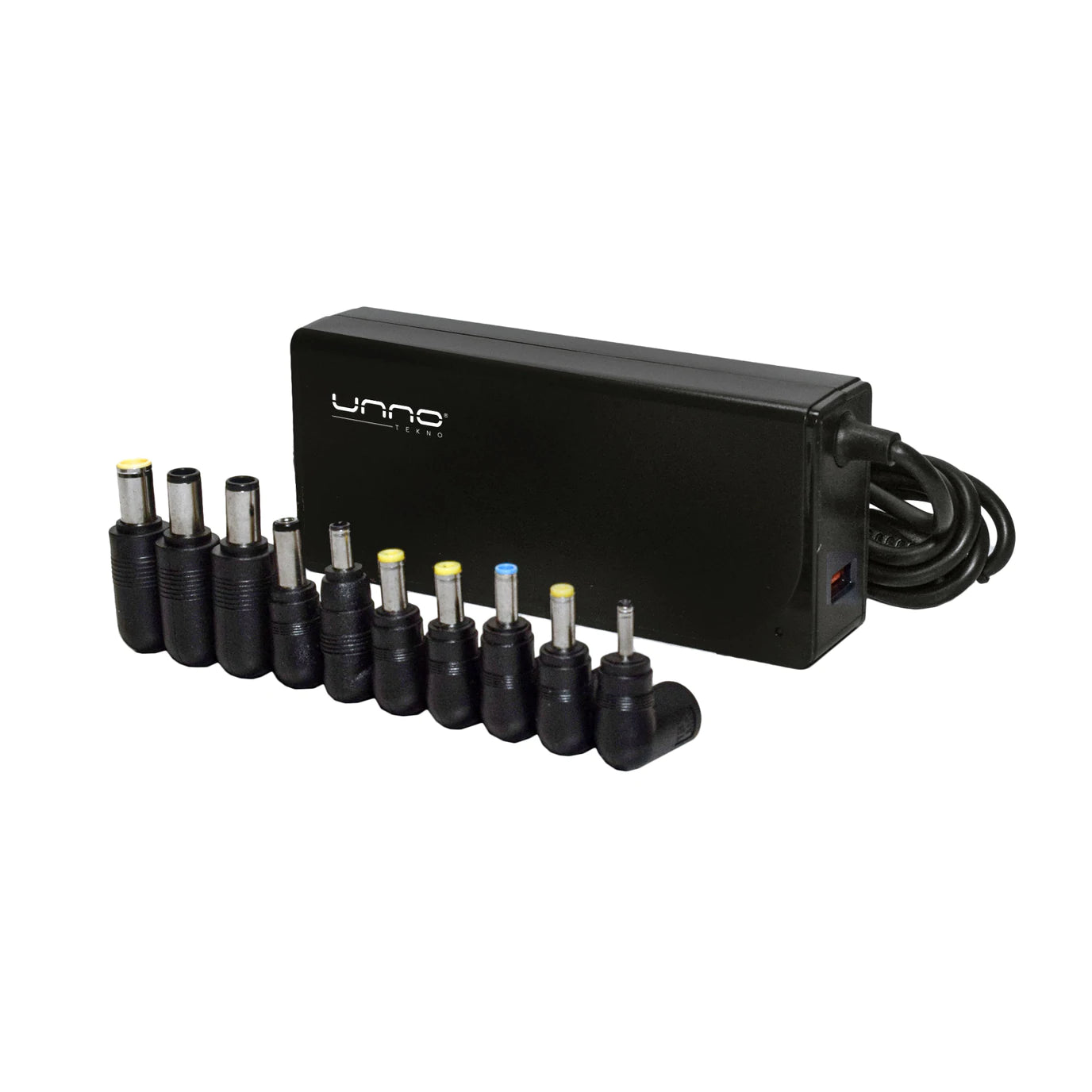 Cargador-Adaptador-Universal-Unno-Tekno-Portatil-90W-10puntas-Usb-110V-240v-PW5291BK-puntas