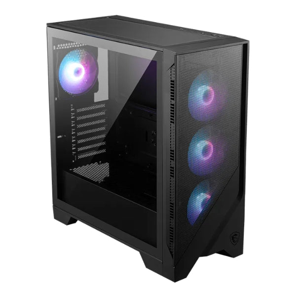 Case - MSI - Gaming - MAG - Forge - 120A - Airflow - Mid - Tower - ATX - Vidrio - Templado - RGB - 6x - Fan - 120mm - USB - 3.2 - Negro-portada