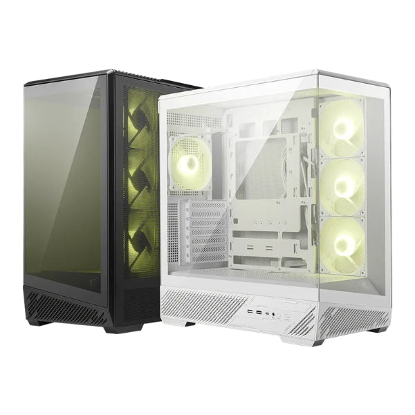 Case MSI MAG PANO 130R PZ - Mid Tower - ATX - Vidrio Templado Panorámico - ARGB - Blanco - 306-7G32W14-HH9
