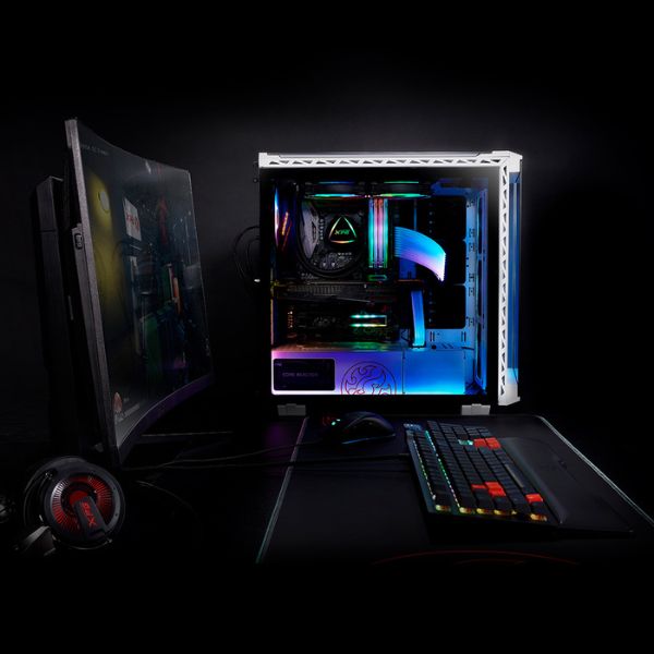 CASE XPG BATTLECRUISER NEGRO MATX 1x USB+C/HD AUDIO/ 4x FAN LED/ PANEL VIDRIO TEMPLADO