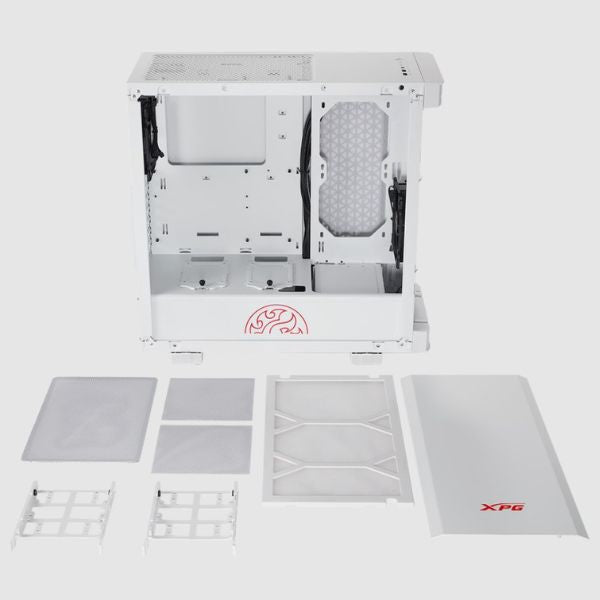 Case-XPG-INVADER-Blanco-Mini-ITX-FAN-LED-Panel-Vidrio-Templado-detalles