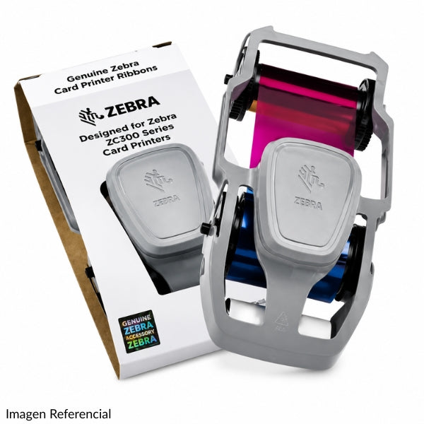 Cinta Ribbon - Zebra 800300-350LA - YMCKO - Para ZC100ZC300 - 200 Impresiones - Color-box