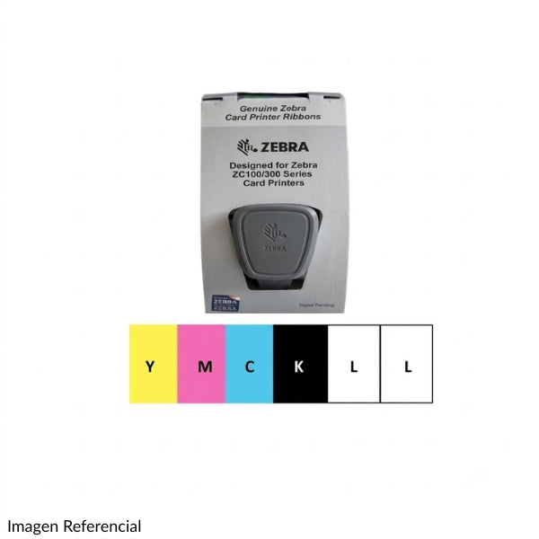 Cinta Ribbon - Zebra 800300-563LA - YMCKLL - Para ZC300 - 200 Impresiones - Color con Overlay UV-box