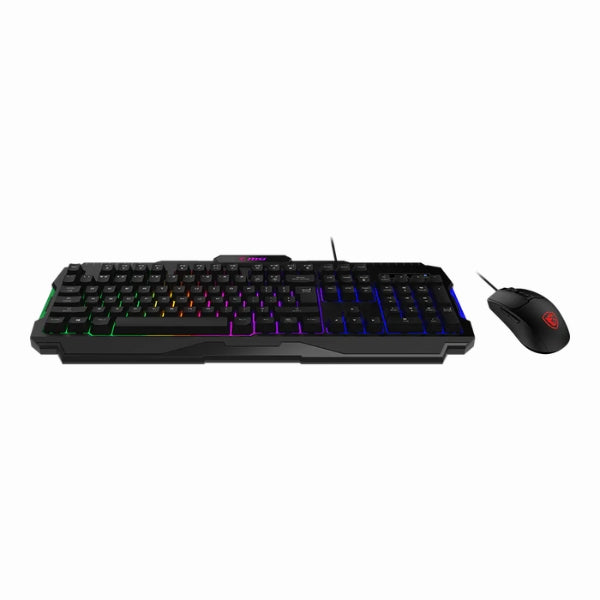 Combo - Teclado - Mouse - MSI - Forge - GK100 - Gaming - RGB - Teclado - Inglés - Mouse - 6400 - DPI - 7 - Botones - USB - Negro