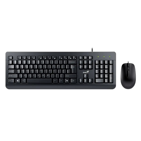 Combo Teclado y Mouse Genius KM-160 USB Español - 1200DPI - 3 Botones - Negro - 31330001414