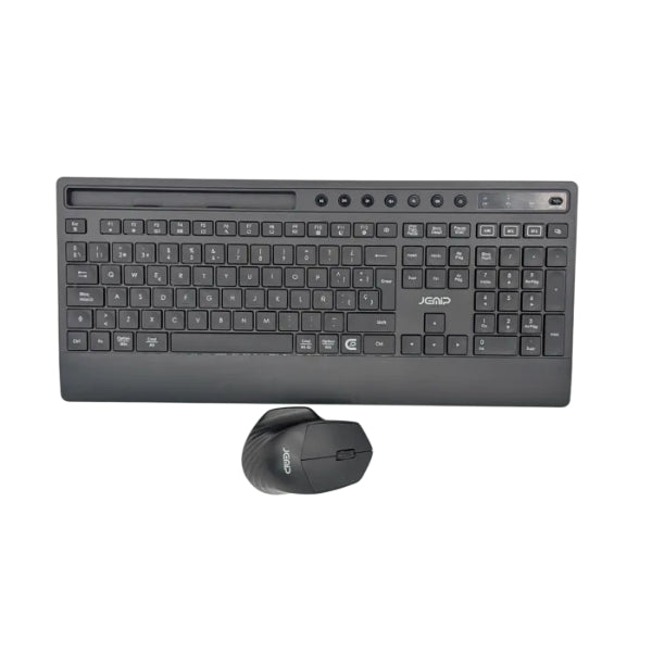 Combo Teclado y Mouse - Jemip Magnum - Inalámbrico 2.4GHzBluetooth - 1600 DPI - Español - Negro - JP-058T287K-T307EB-ejemplo