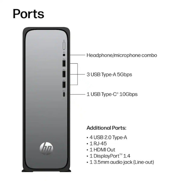 Computador-HP-OmniDesk-Slim-Intel-Processor-300-(3,9-GHz)-8-GB-DDR5-256-GB-NVMe-M,2-Intel-UHD-Graphics-710-180-W-Win-11-Home-Meteor-Silver