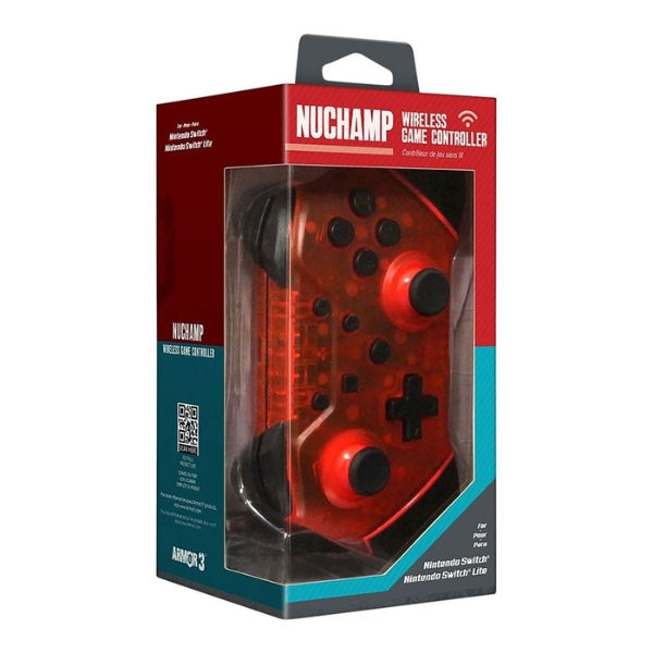 Control - Gaming - Armor3 - NuChamp - Wireless - Game - Controller - Inalámbrico - Bluetooth - Switch - Switch - Lite - Turbo - Paletas - Remapeables - M07467-RR - Rojo