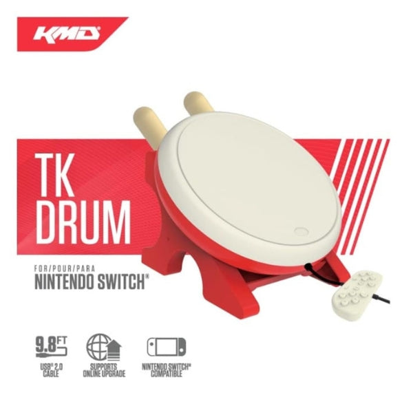 Control - Gaming - KMD - TK - Drum - Pad - Nintendo - Switch - Switch - OLED - Cableado - Taiko - Game - Controller - KMD-NS-0758 - Blanco