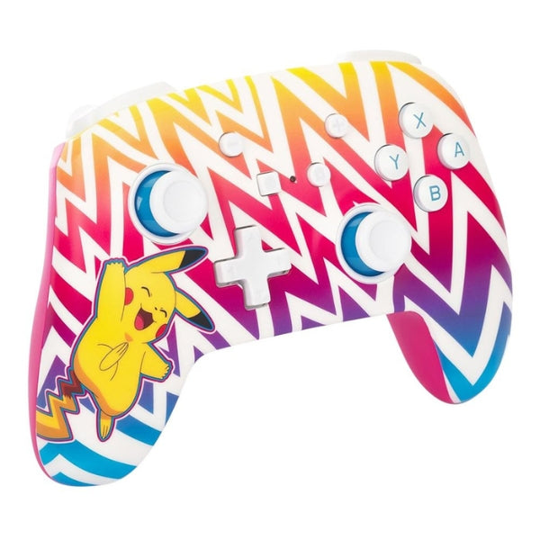 Control - Gaming - PowerA - Enhanced - Controller - Pikachu - Vibrant - Cableado - Switch - Switch - Lite - Switch - OLED - PC - 3.5mm - Botones - Programables - NSGP0262-01 - Blanco - Morado