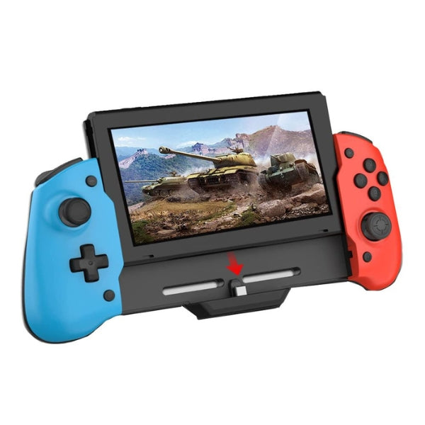 Control-ergonomico-NexiGo-para-NintendoSwitch-en-modo-portatil-PD-SWITCHTNS-1925-AzulRojo