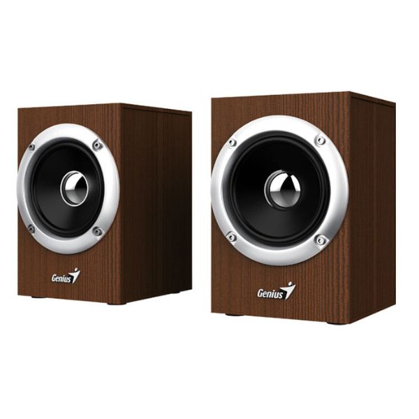 Corneta-Genius-SP-HF280-Altavoces-esterode-Madera-USB-6w-audio-3.5mm-enchufeUSB-Color-Madera-front