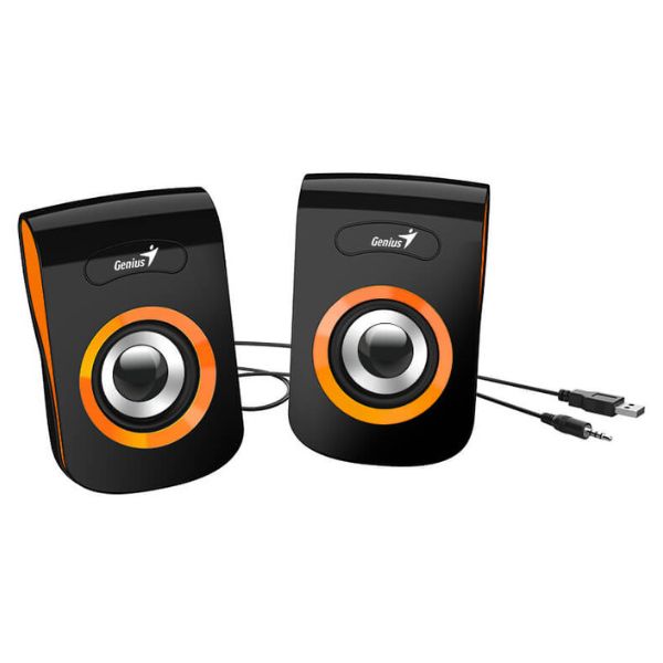 Corneta-Genius-SP-Q180-Altavoces-USB-estereo-2.0-6-W-enchufe-USB-audio-3.5mm-naranja1