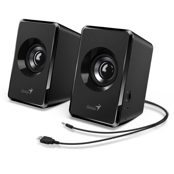 Corneta-Genius-SP-U125-Altavoces-Estereo-USB-3W-Conector-para-Audio-3.5mm-Color-Negro-diagonal