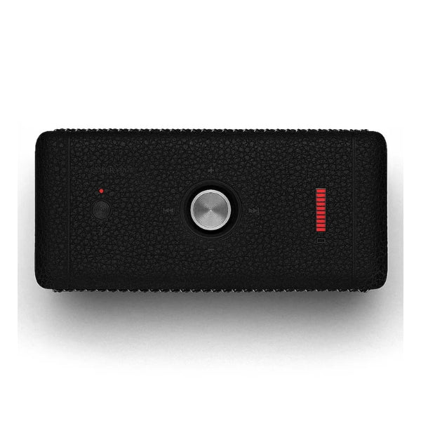 Corneta-portátil-Marshall-Emberton-II-Bluetooth-resistente-al-agua-y-polvo-con-batería-de-30-horas-Negro-y-Acero