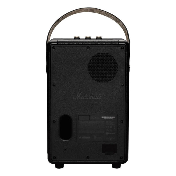 Corneta-portátil-Marshall-Tufton-Bluetooth-con-controles-de-bajos,-agudos-y-volumen-Negro-y-Latón