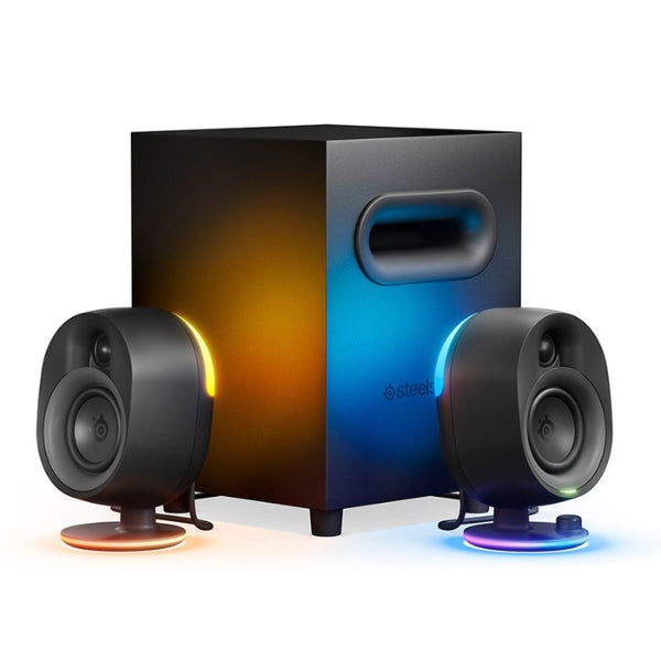 Cornetas - Gaming - SteelSeries - Arena - 7 - 2.1 - Channel - RGB - Bluetooth - Computer - Speakers - Subwoofer - 6.5 - Pulgadas - USB - 3.5mm - Spatial - Audio - 61541 - Negro