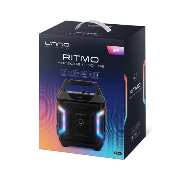 Cornetas-Unno-Tekno-Ritmo-karaoke-bluetooth-color-negro-SP9362BK-box