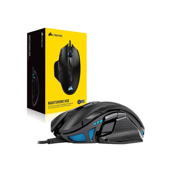 Corsair-Nightsword-RGB-Mouse-optico-ergonomico-10Botones-gamer-FPSMOBA-LED-RGB-18000DPI-color-negro-CH-9306011-NA-box
